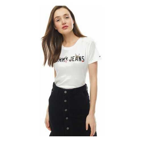 Футболка женская Tommy Jeans DW0DW07170 YA2 белая XXS в Концепт Клаб